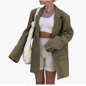 Olive green oversized blazer